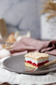 Redcurrant meringue pie