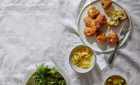 Lemon and goat's cheese beignets