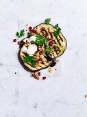 Chargrilled eggplant with pomegranate