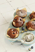 Banana bread blueberry muffins