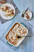 Cinnamon buns with icing