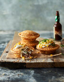 Smoky chicken and corn pies