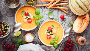 Cantaloupe gazpacho