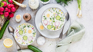 Okroshka (Refreshing summer soup)
