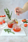 Apricot rosemary jam