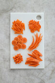 Optionen zum Schneiden von Karotten