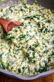 Cremiger Spinat-Orzo