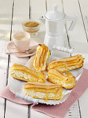 White chocolate éclairs