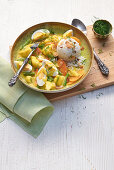 Mustard egg ragout