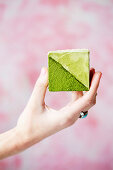 Matcha mint raw slice