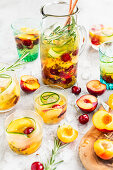 Non-alcoholic stone fruit sparkler