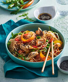 Asian noodle salad with sesame dressing