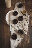 Mini chocolate bundt cakes