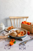 Vegan apricot dumplings