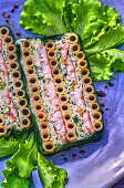 Red mullet macaroni terrine