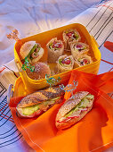 Sandwiches, Miniburger und Wraps 'To Go'