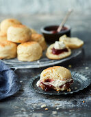 Scones with Clotted cream and jam