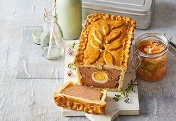 Meatloaf 'Wellington' with egg