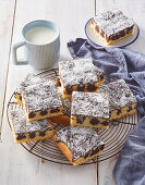 Kefir sheet cake squares