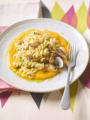 Fusilli mit Muscheln und Zucchinicreme