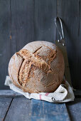 Bread made with mixed wheat and rye flour