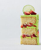 Strawberry and lime margarita cake