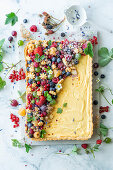 Vanilla quark tart with summer berries