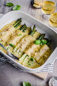 Asparagus cannelloni from the oven