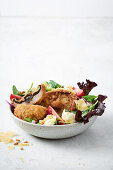 Crispy mushroom parmigiana salad