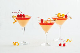 Tequila sunrise martini mousse