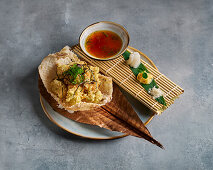 Seezungen-Tempura mit Asia-Dip