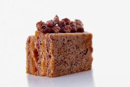 Caramel cake with candied pecans