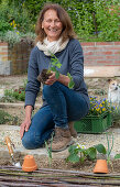 early strawberry; 'Elvira'; and garlic are good neighbors