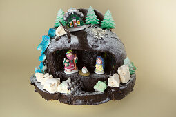 Nativity cake made from butter, sugar and edible colours