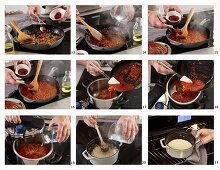 Prepare Korean rice bowl with beef