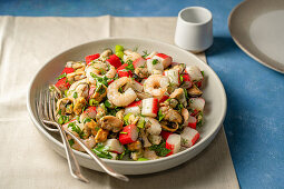 Seafood salad with surimi