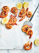 Grilled prawns