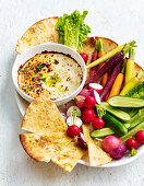 Herbed-baked ricotta with dippers