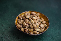 Bowl of salted pistachios