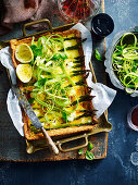 Vegetarian asparagus and goat's cheese tart