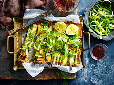 Vegetarian asparagus and goat's cheese tart