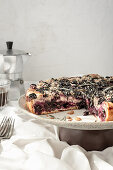 Vegan Tuscan grape cake with rosemary