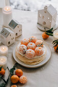 Omelettes with yoghurt, mandarins and whipped cream