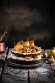 Ginger and pear caramel cake