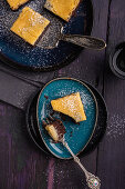 Veganer Brownie-Cheesecake