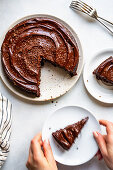 Chocolate cake with bananas (gluten-free)