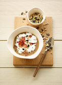 Chestnut soup with Parma ham and cream