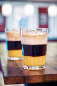 Espresso with egg liqueur and cream