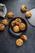Turmeric biscuits with dark chocolate