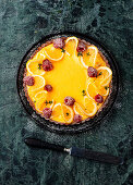 Lemon tart with mascarpone cream